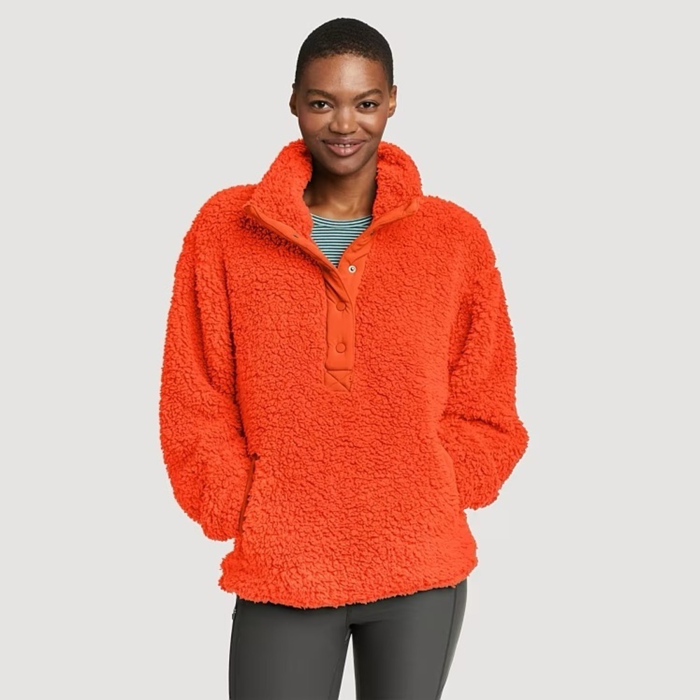 Eddie Bauer Fireside Plush Fleece Pullover Jacket NWT- FP look for less